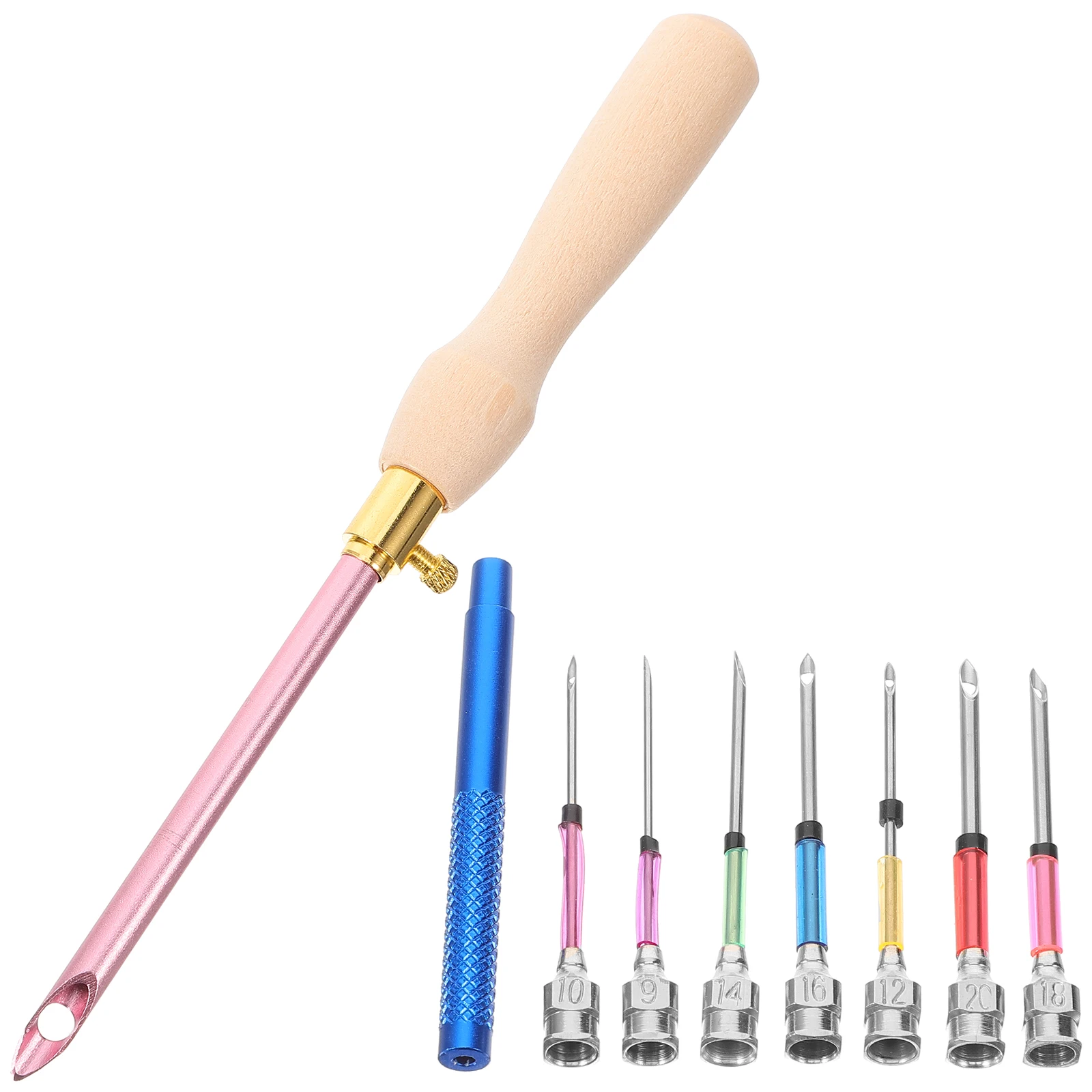 

10 Punch Needle Kit Lightweight Portable DIY Tools for Wool Fabric Yarn Embroidery Crafting Travel Use Gift Box