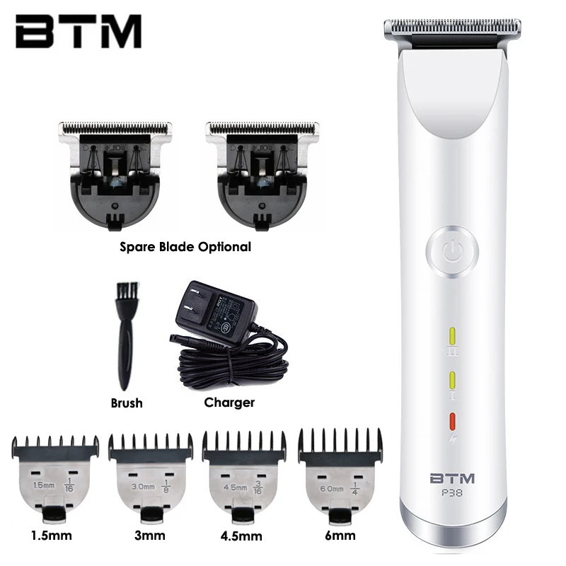 BTM P38 Mini Professional Rechargeable Hair Clipper for Men Electric Lettering Hair Trimmer Razor Barber Hair Cutting Machine