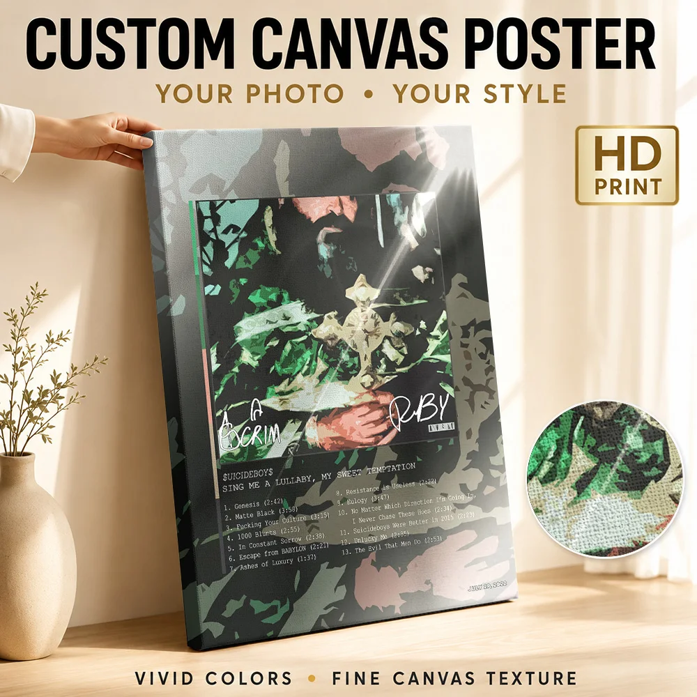 Suicideboys Sing Me A Lullaby Album Canvas Painting Poster Bold Style Wall Art With Personalized Photo For Study Ideal Fan Gift