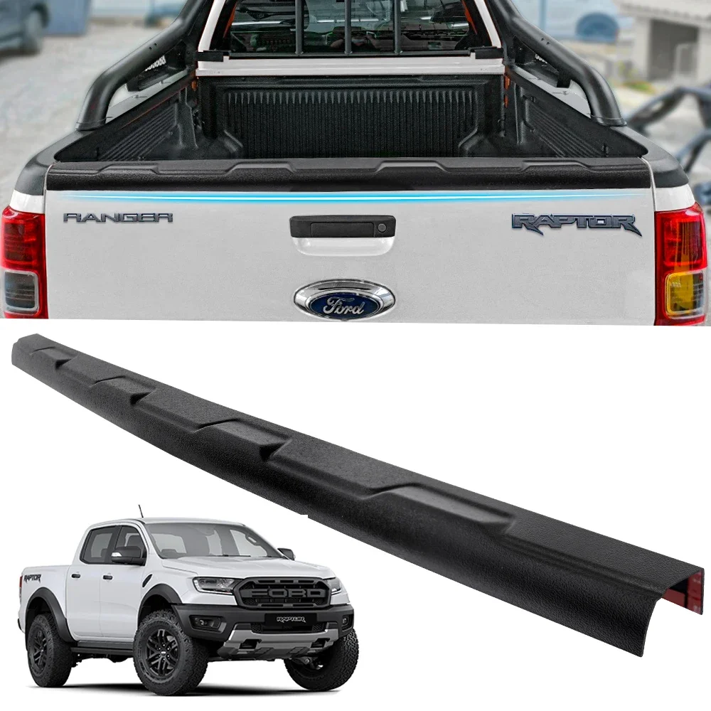 Textured Rear Tailgate Trim Tail Gate Cover Protector for Ford Ranger Raptor 2015-2022 Raptor Styling Pickup Truck Accessories