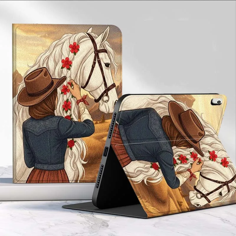 Love White Horse For Xiaomi Poco Redmi Pad 2 4 5 6 6S 7 7S SE Pro Ultra Max 14 11 8.8 11.2 12.5 Inch Tablet Case