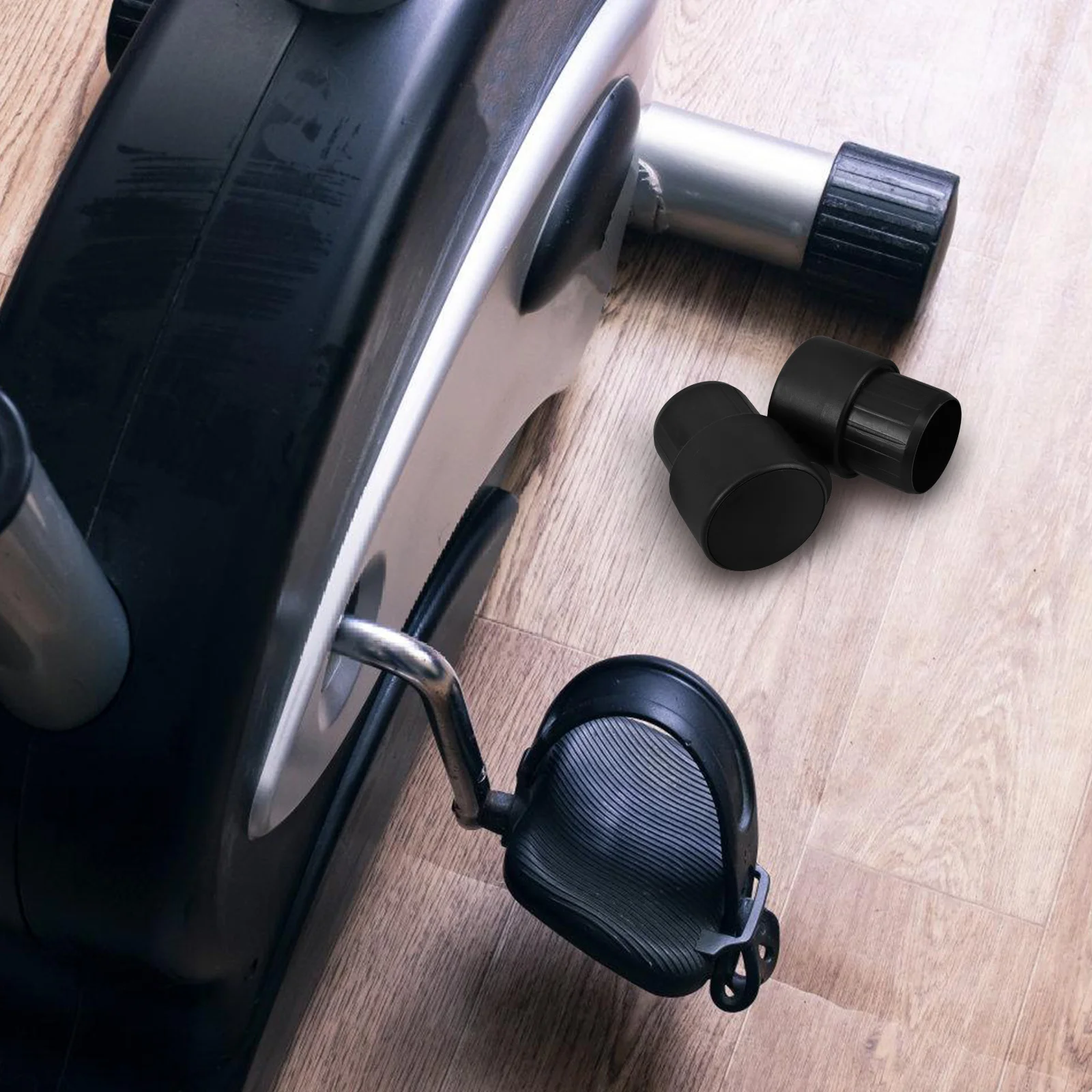 

2pcs Fitness Equipment Casters Floor Protectors Non-Slip Moving Wheels For Gym Machines Durable Plastic Foot Pads Furniture