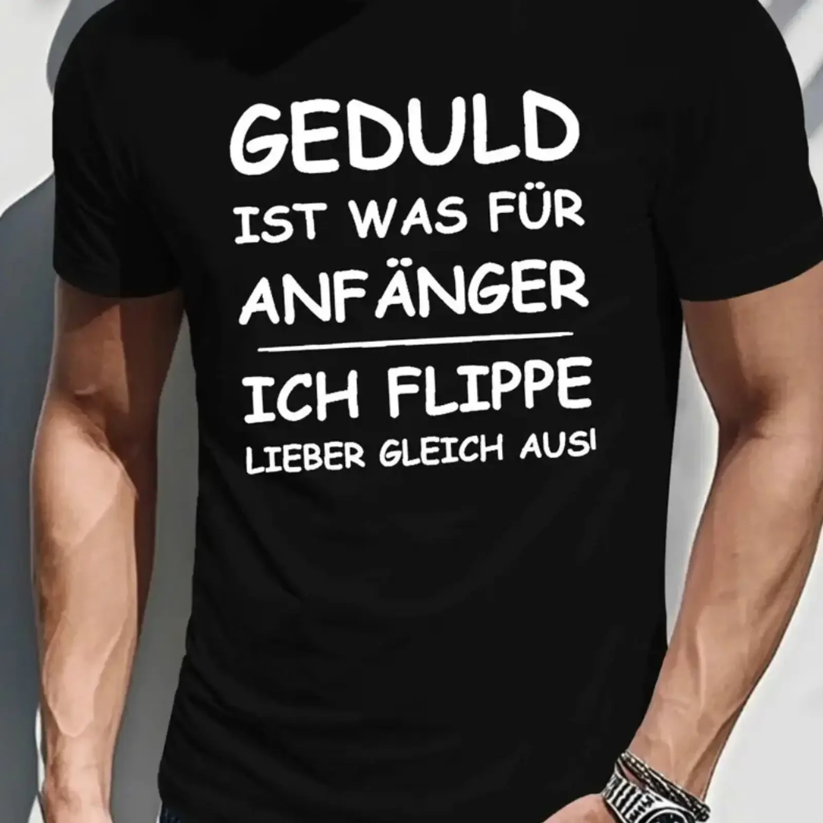 T shirt Patience is for beginners I'd rather just flip out Funny sayings vintage Washed Stylish streetwear Slightly