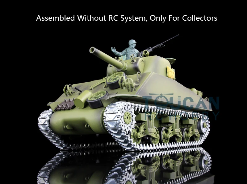 Gift 1/16 Heng Long Model USA M4A3 Sherman Metal Static Tank 3898 W/O Main Board Radio Boys Toys TH08766