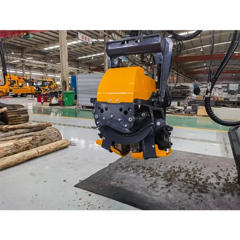 Excavator Mounted Automatic Wood Cutter Designed For Forest Cleaning Tree Pruning