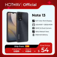 [ES] HOTWAV Note 13 Mobilephone 6.6'' 90Hz Large Display 50MP Camera Cellphone 4GB RAM 128GB ROM 5160mAh Battery Smartphone