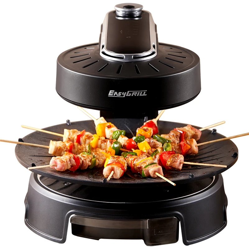 

EasyGrill Professional smokeless barbecue pan indoor electric barbecue oven skewer machine household rotary barbecue pan 220v