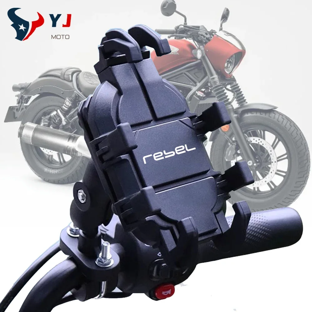 

Phone Holder Handlebar Rearview Mirror Mount GPS Bracket For Honda Rebel Cmx 300 500 1100 Cmx300 Cmx500 Motorcycle Accessories