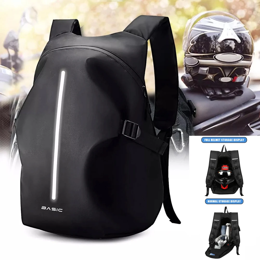 

New Classic Large Capacity Multifunctional Motorcycle Helmet Bag Waterproof Motorcycle Backpack Reflective Bicycle Travel Bag