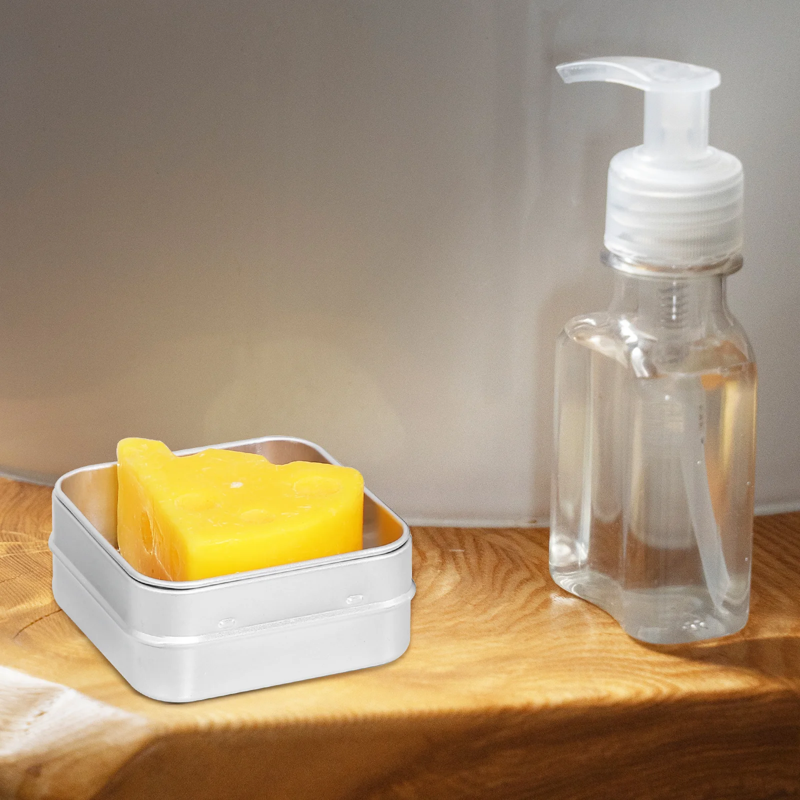 

2 pcs Aluminum Box Container Drain Lid Bar Travel Case Soap Dish Leakproof Lightweight Metal Soap Dish For Bathroom Travel