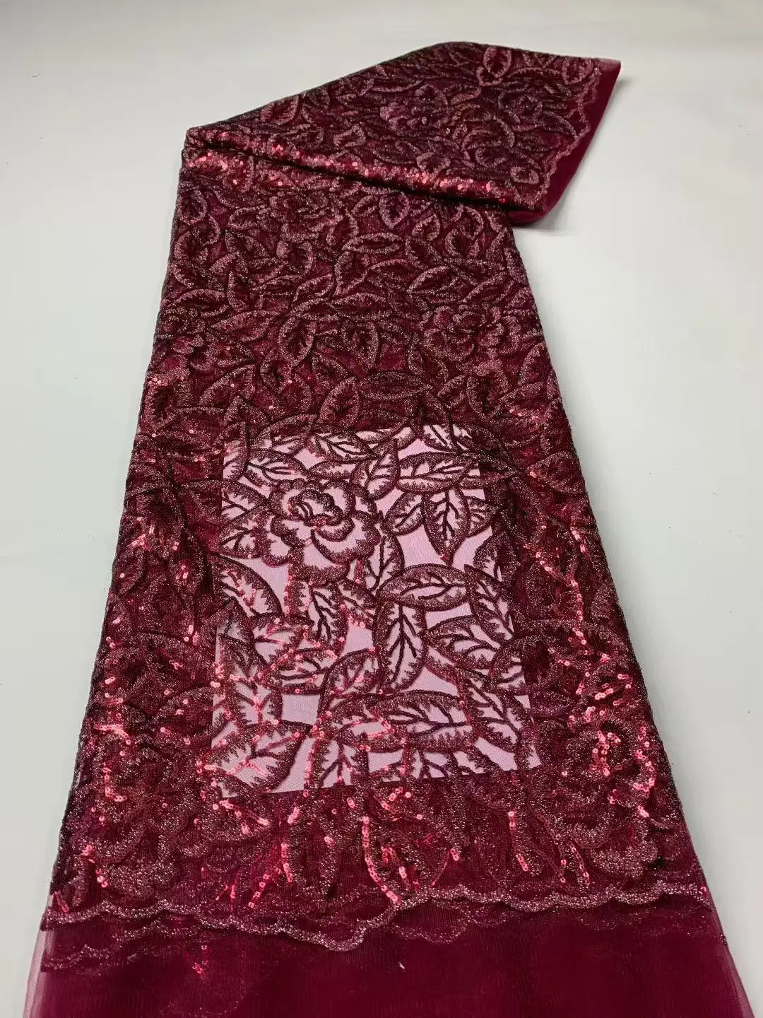 Tela de encaje africano de lujo, 5 yardas, alta calidad, 2026 cordón nigeriano, telas de encaje guipur, tela de tul blanco para vestido de novia
