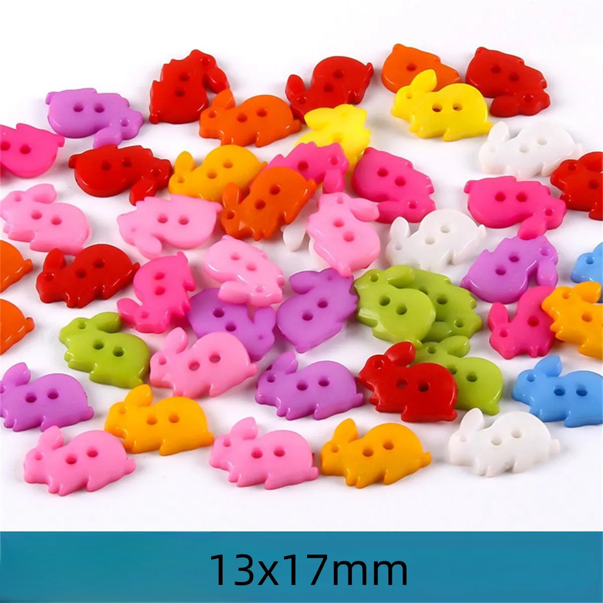 100pcs Plastic Cute Cartoon 2 Holes Buttons Garment Sewing Dress Accessories DIY Crafts Decorations Ladybirds Duck