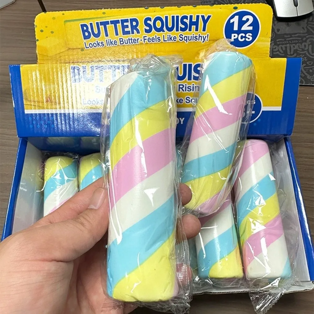 Round Butter Stick Squishy Toy Soft Slow Rebound Butter Stick Fidget Toy Slow Rising Butter Stick Squeeze Toy Office Play