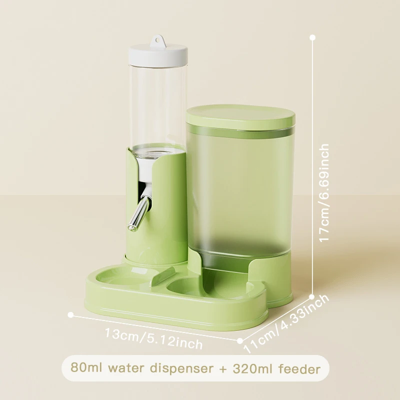 Auto Feeder And Waterer Two-in-One for Hamsters Guinea Pigs Chinchillas - Rolling Ball Water Bottle Integrated Feeding Tool view 5