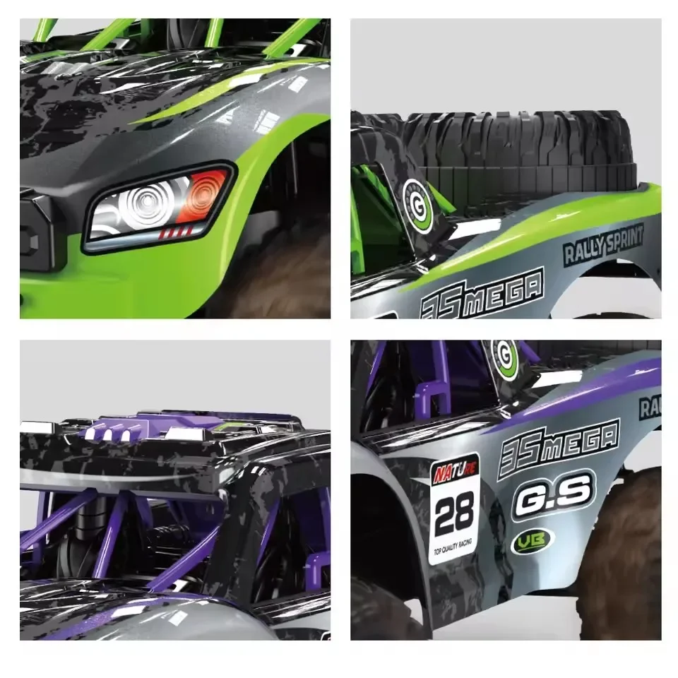1: 10 Extra Large RC Drift Car 4x4 High Speed Off-road Climbing Car Remote Control Car LED Cool Truck Light RC Drift Toy Gift