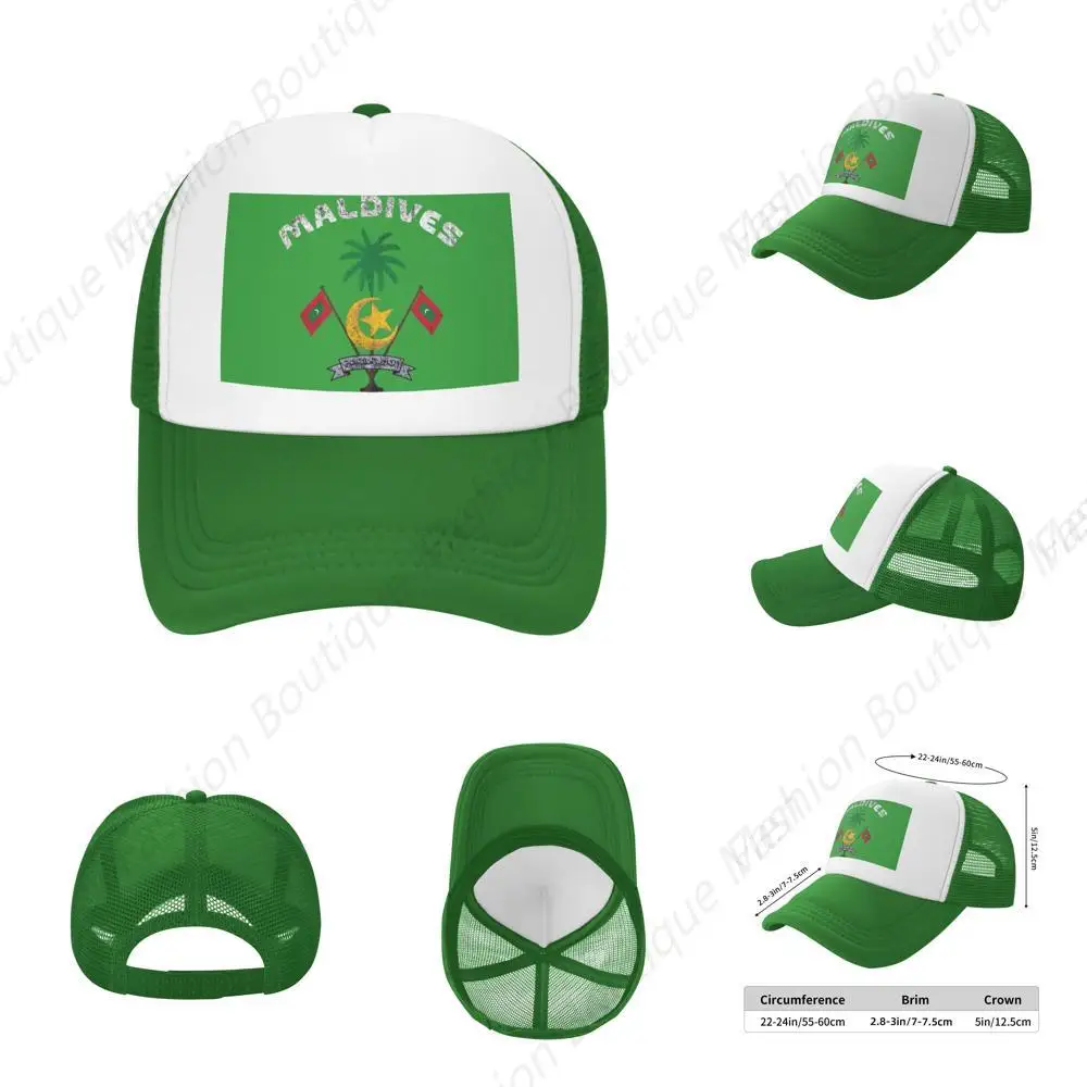 

Hot-Selling Coat Of Arms Maldives Printing Cap Unisex Sandwich Caps Trucker Hat Men Women Outdoor Sport Travel Sun Visor 