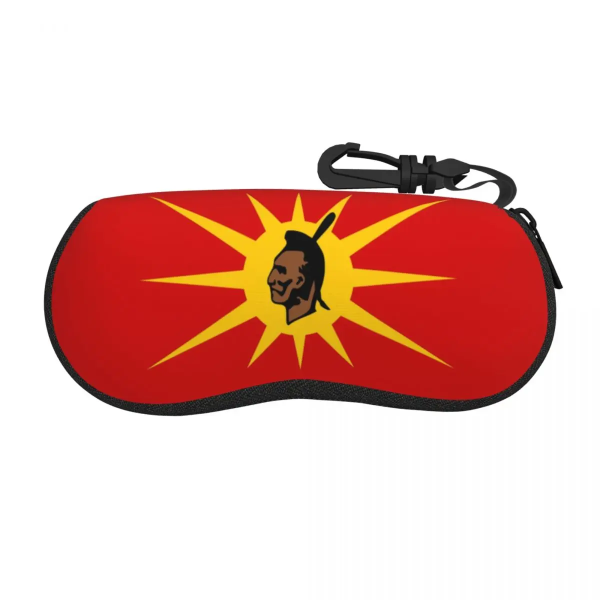 Custom Mohawk Warrior Flag Shell Glasses Case Unisex Fashion Iroquois Canada Indigenous Eyeglasses Case Sunglasses Protector Box