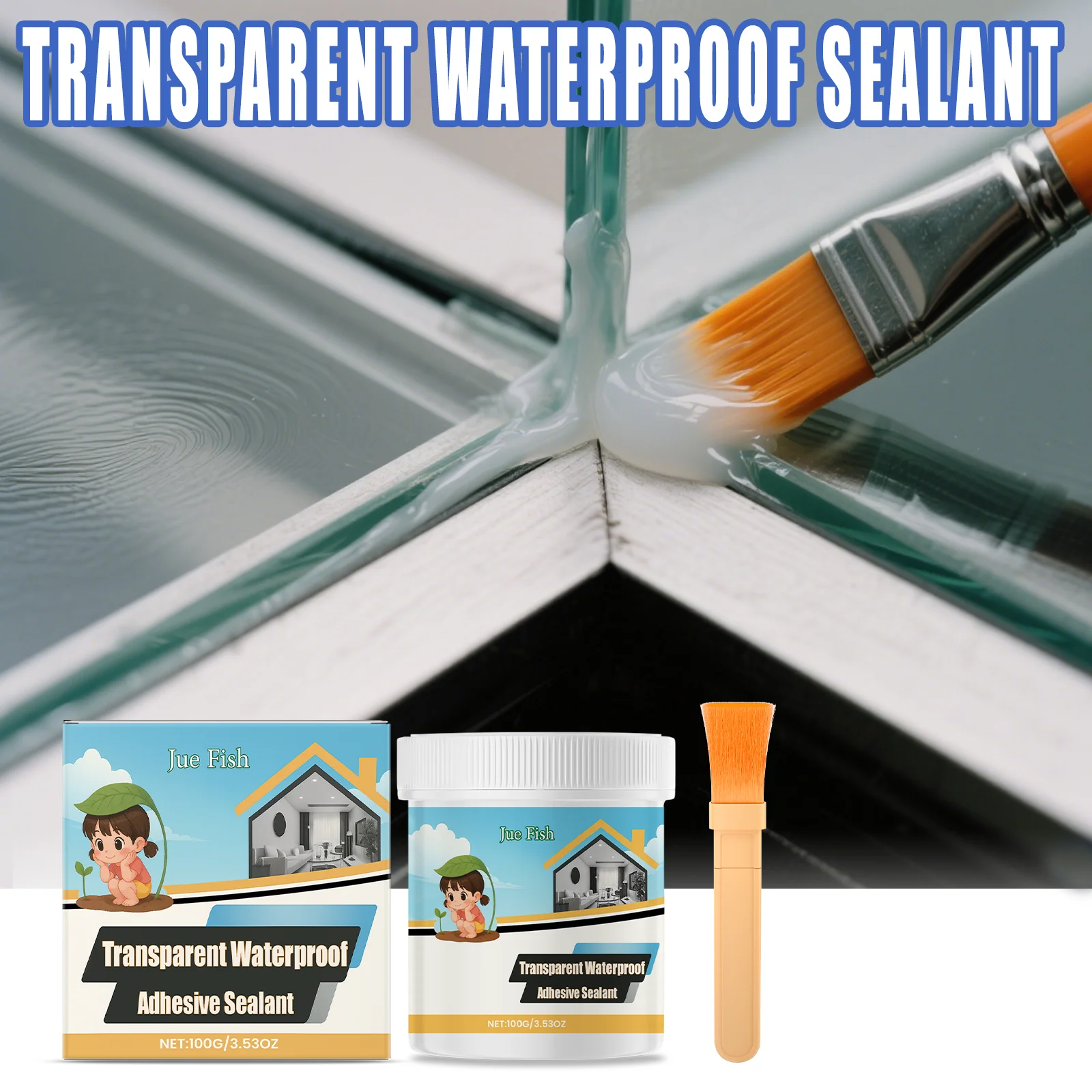 

Transparent Waterproof Sealant Powerful Bonding Leak Prevention Convenient Home Improvement Tool Waterproof Gap Filling