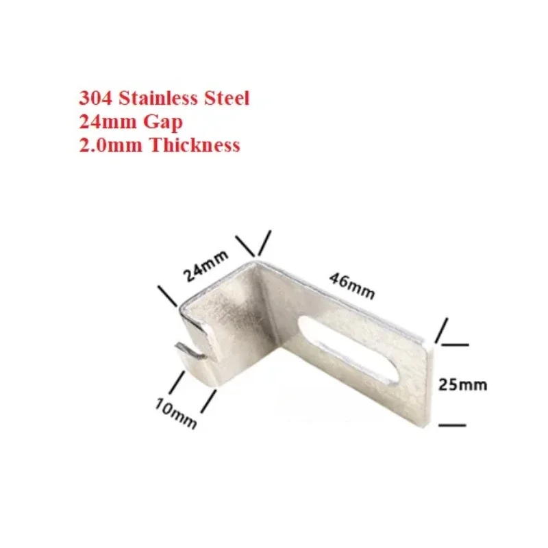 50Pcs 304 Stainless Steel Tile Stone Joint Hanging Bracket Sleeve Anchor For Exterior Wall