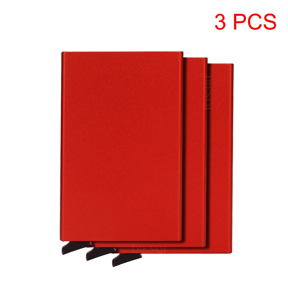 Rfid Creditcardhouder Metaal Dun Slanke Slimme Portemonnee Heren Dames Portefeuilles Pop-up Minimalistische Kleine Zwarte Portemonnee Mini Portefeuilles voor Heren