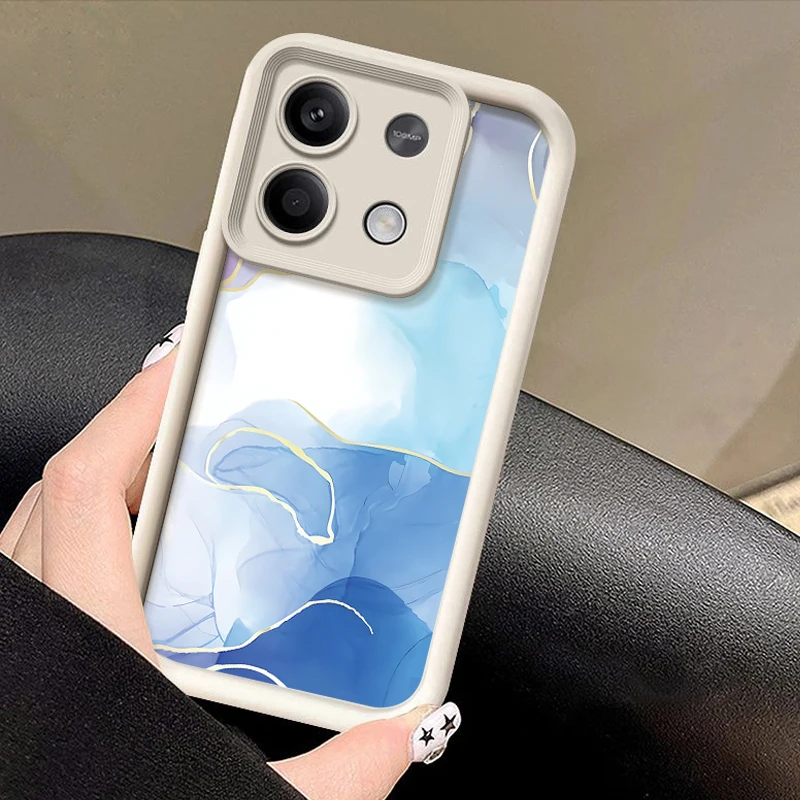 Sandstone Marble Case For Xiaomi 13T 14T Pro Funda Redmi Note 13 Pro 5G 10 11 12 Poco X5 X6 F6 Shockproof Bumper Soft Cover