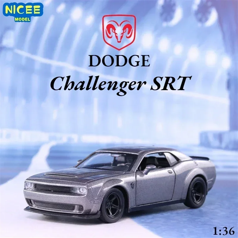 1:36 Dodge Challenger SRT Demon Sports Car Alloy Die Car Model Toy With Pull Back For Children Gifts Toy Collection A141