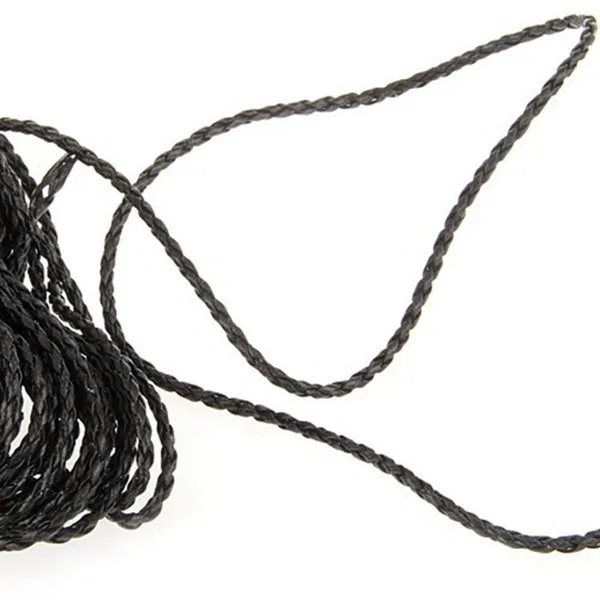 9m Black Braided Leather Necklace Cord String DIY 3mm HOT