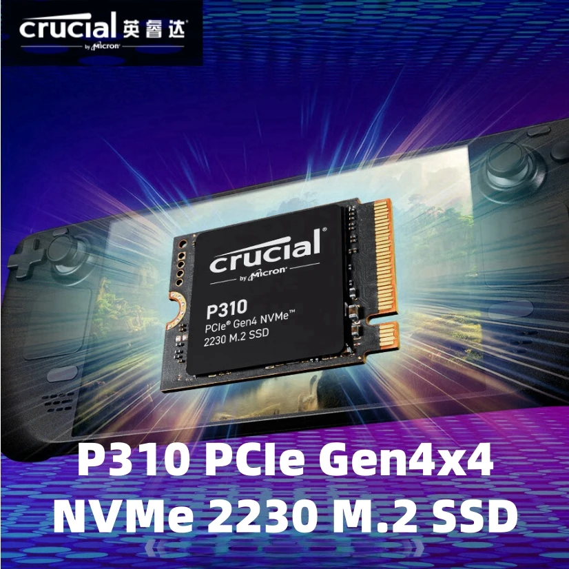 Crucial P310 1TB PCIe Gen4 2230 NVMe M.2 SSD - Up to 7,100 MB/s - Uplevel Your Console - Internal Solid State Drive (PC)