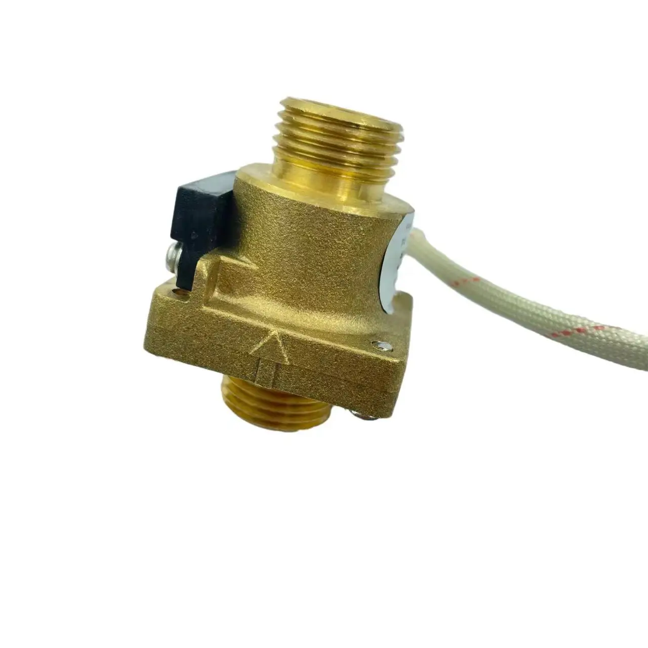 Interruptor de lengüeta G1/2 "tipo deflector de USB-FS21TB, interruptor de flujo de cuerpo de latón 3-25L/Min 24V DC 10W, 2 cables iSentrol