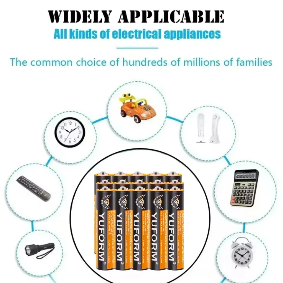 

AA Carbon Battery 1.5V Disposable Dry Battery Multi Pack for Remote Control Clock Toy Flashlight Mouse Keyboard Home Devices