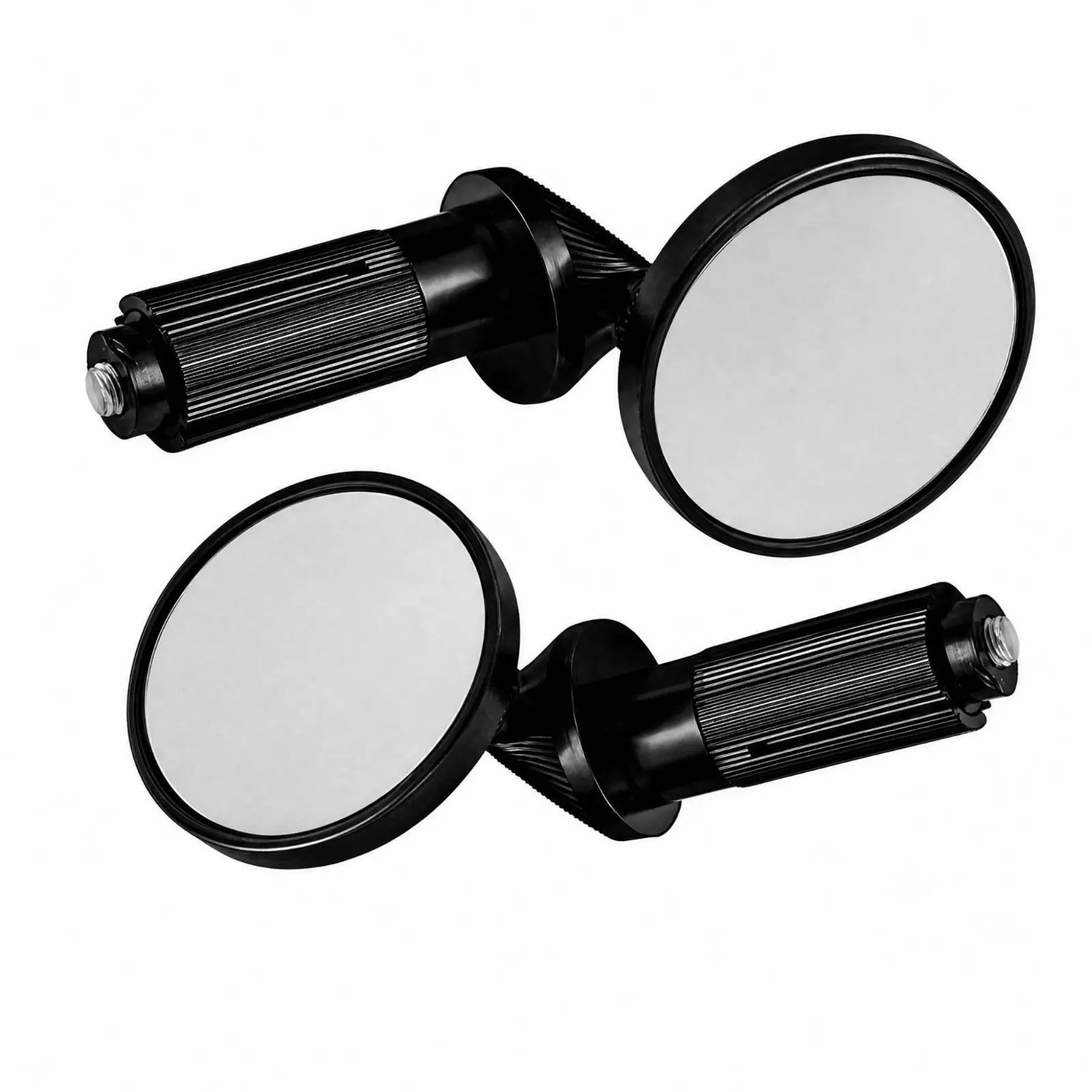 Compact Motorcycle Mirror for Handlebar with Fluted Joint for Electric Bicycle Positioning for Street Riding Convenience