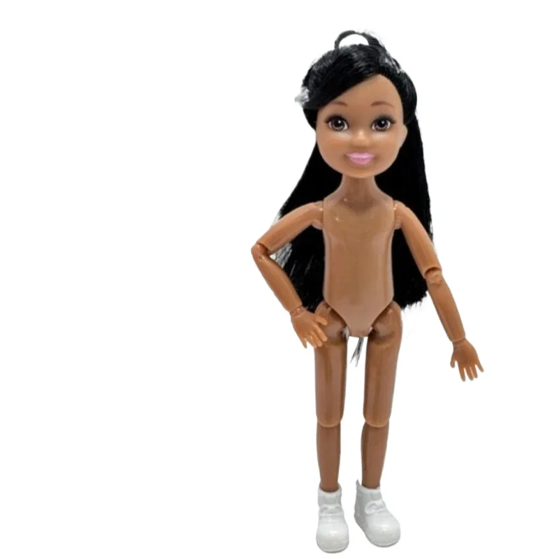5-inch Little Doll Tan Skin 14.5cm Height Girl Dress Up Toy for Children Girls