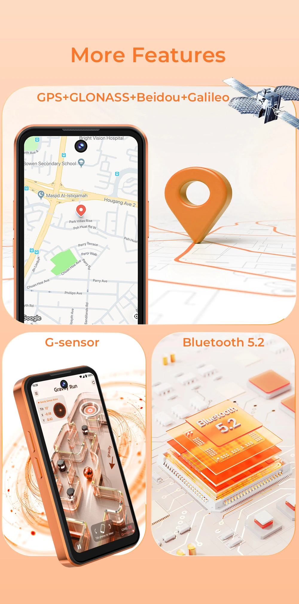 OUKITEL C26 Mini Smartphone, Ultra Compact 4" Mini Display, Up to 12GB RAM (3+9) +32GB ROM, Massive 2300mAh Battery, Android 16, Gemini AI, Small Pocket Mini Mobile Phone, Stay Light Stay Connected