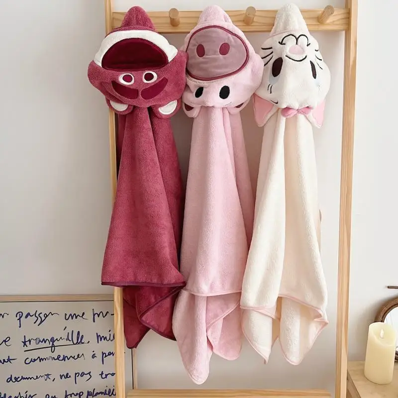 Kawaii Disney Lotso Chip Sullivan Tiger Children's Bathtowel Cloak Cute Cartoon Anime Peripheral Boys and Girls Birthday Gifts