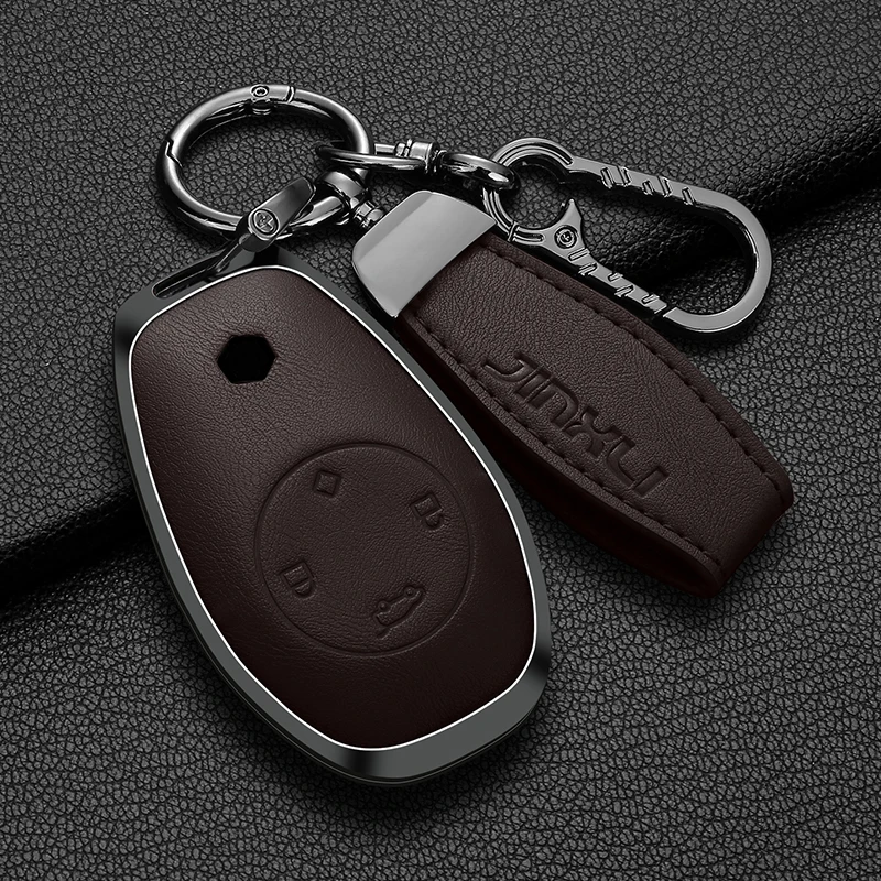 Zinc Alloy Leapmotor Car Key Fob Case, Key Cover Protector For Zero Run T03 C01 C11 C10 B10 S01 Auto Key Shell Accessories