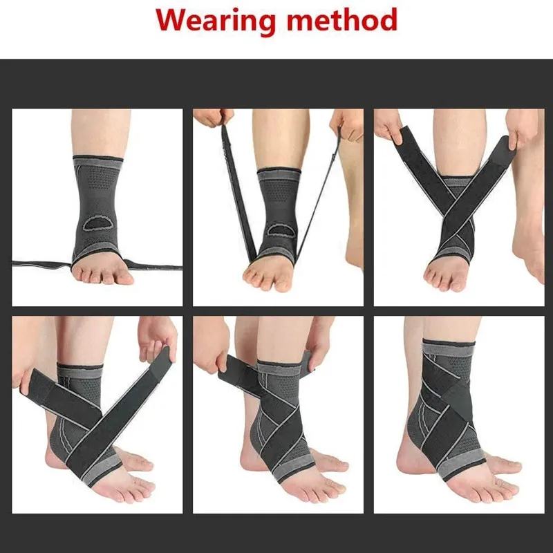 1pcs Compression Ankle Support Football Volletball Sport Anklet Support Breathable Ankle Braces Tobillera Orthosis Ankle