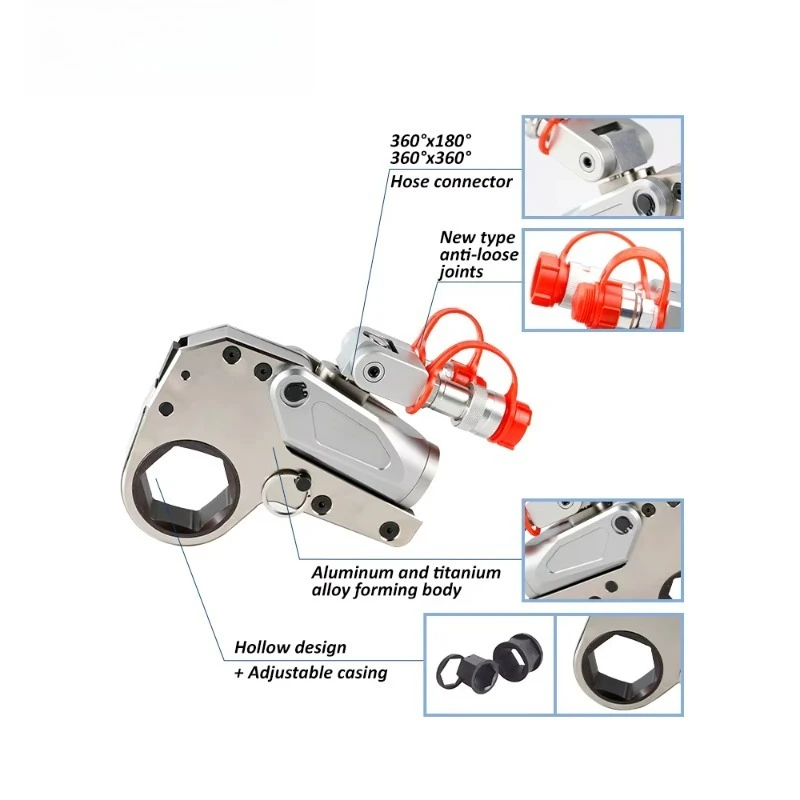 Factory price 232 to 44593 Nm 70Mpa hydraulic torque wrench set