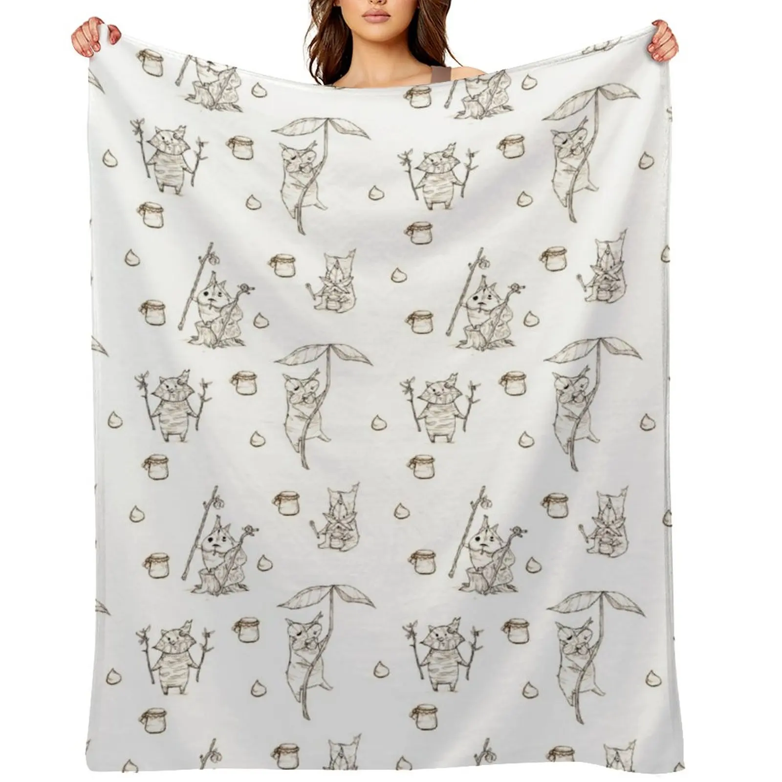 

Korok Party sepia Throw Blanket heavy to sleep Moving christmas decoration Decorative Sofa Blankets