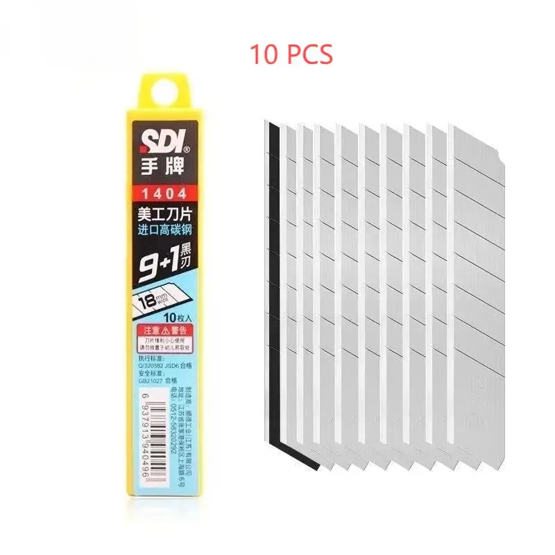 10pcs/Box Replaceable Utility Knife Blade 18mm DIY Cutting Craft Tool Sharp Cutter Blades