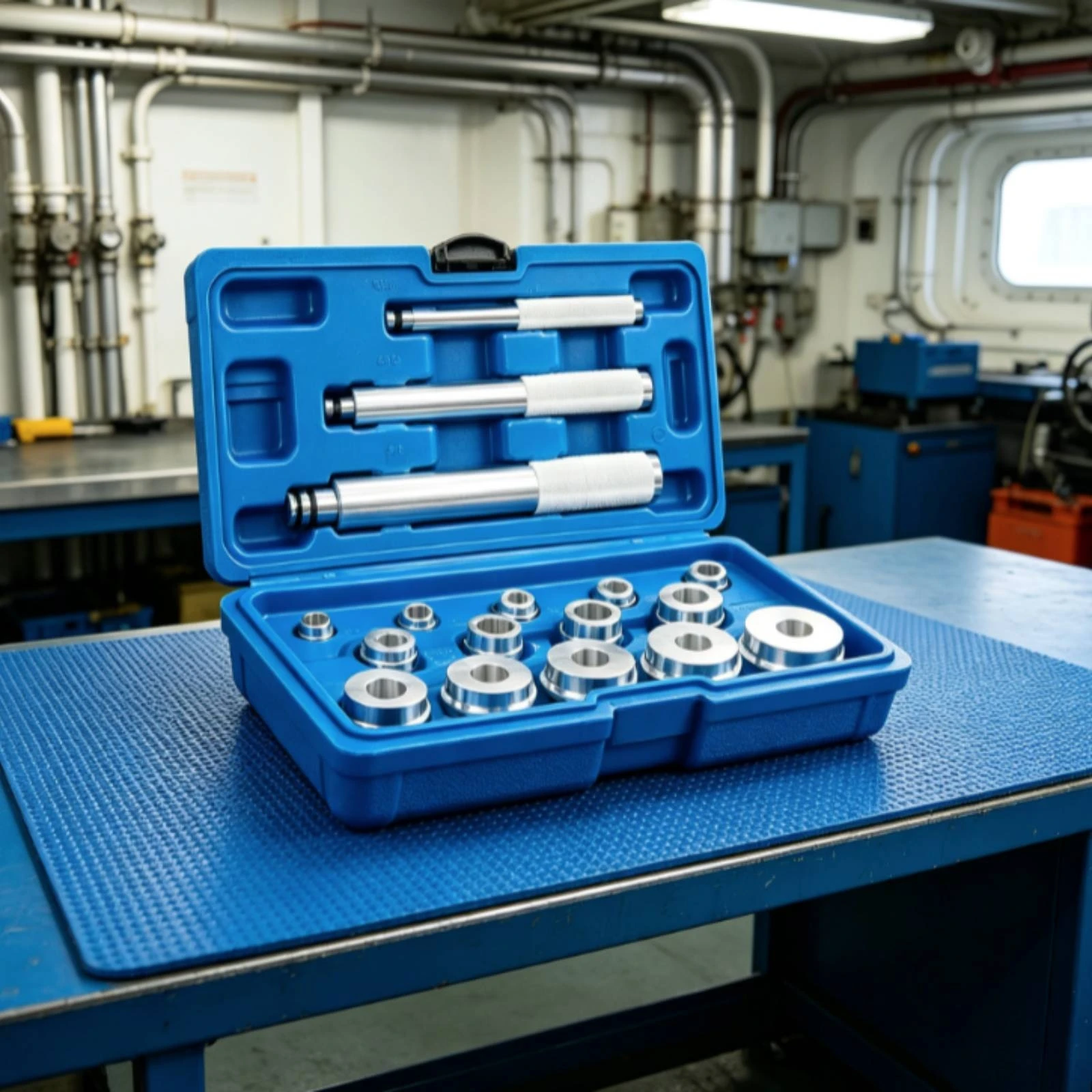 Wheel Bearing Tool Kit Aluminum Bearing Installation Tool with Case Hand Tools Portable Compact for Mechanics, Automotive Repair