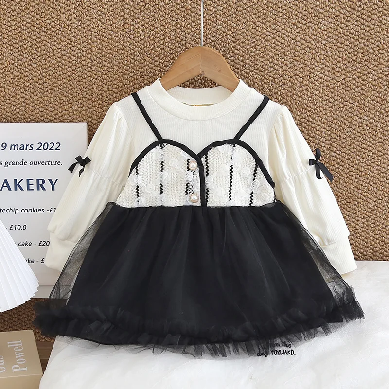 Newborn Infant Baby Girl Dress Casual Long Sleeve Dress For Girls Clothing 1 Year Baby\'s Birthday Dresses Toddler Kids Clothes