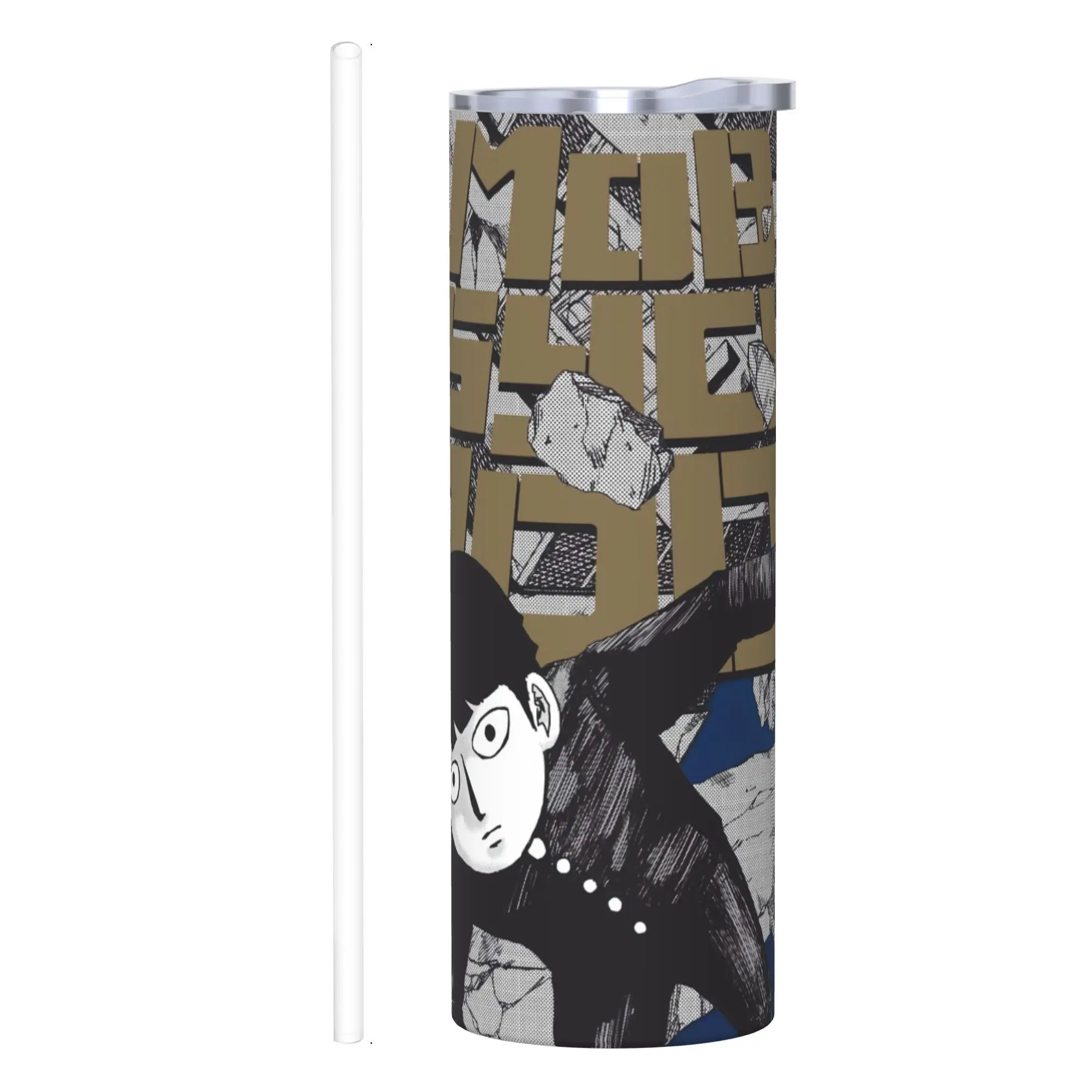 

Stainless 20oz Anime Insulated Cup, Mob Psycho 100 Bottle Stainless Double Wall Insulated Bottles with Straw ​ ​