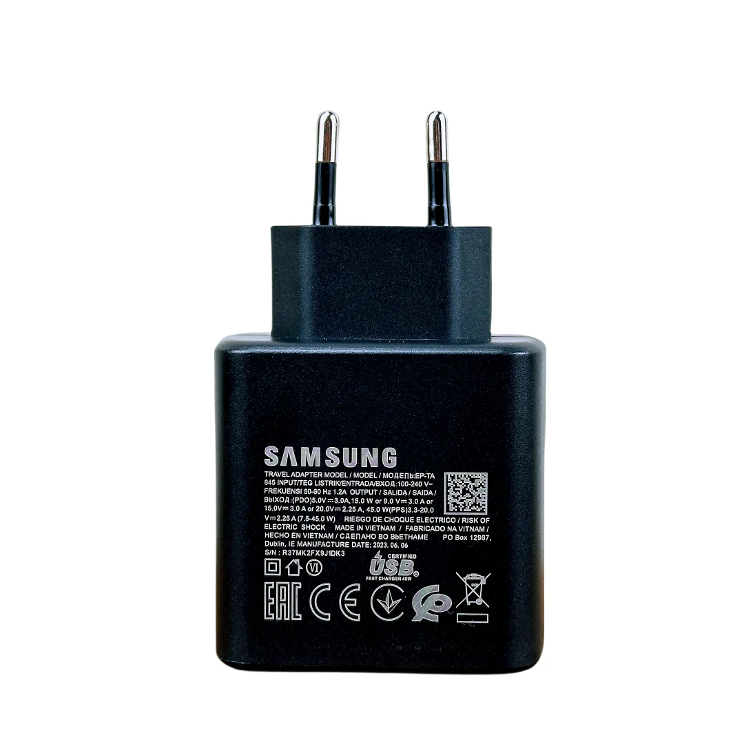 Original Samsung S24 Ultra Charger 45W Fast Charge Adapter For Galaxy S23 S22 Note20 UltraZ Flip Fold 5 4 3 2 Genuine 5A Cable