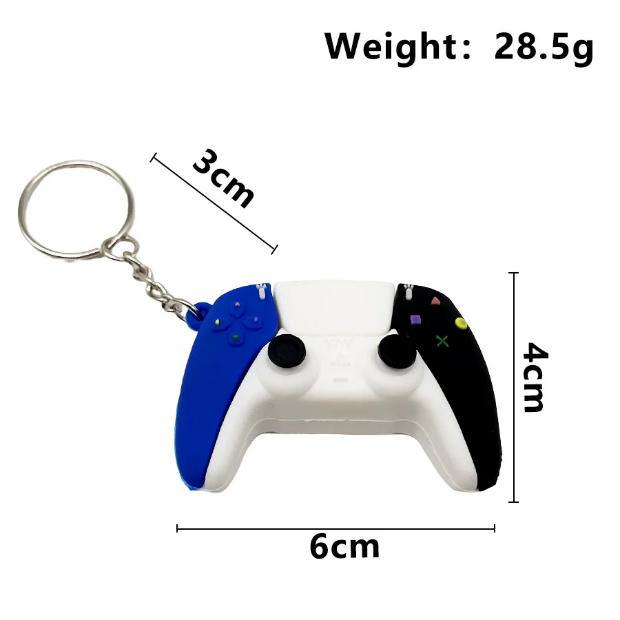 Chibi Ps5 Model Keychain Mini Game Boy Key Chain Car Bags Gamepad Pendant For Men Phone Key Ring Toys Birthday Gift