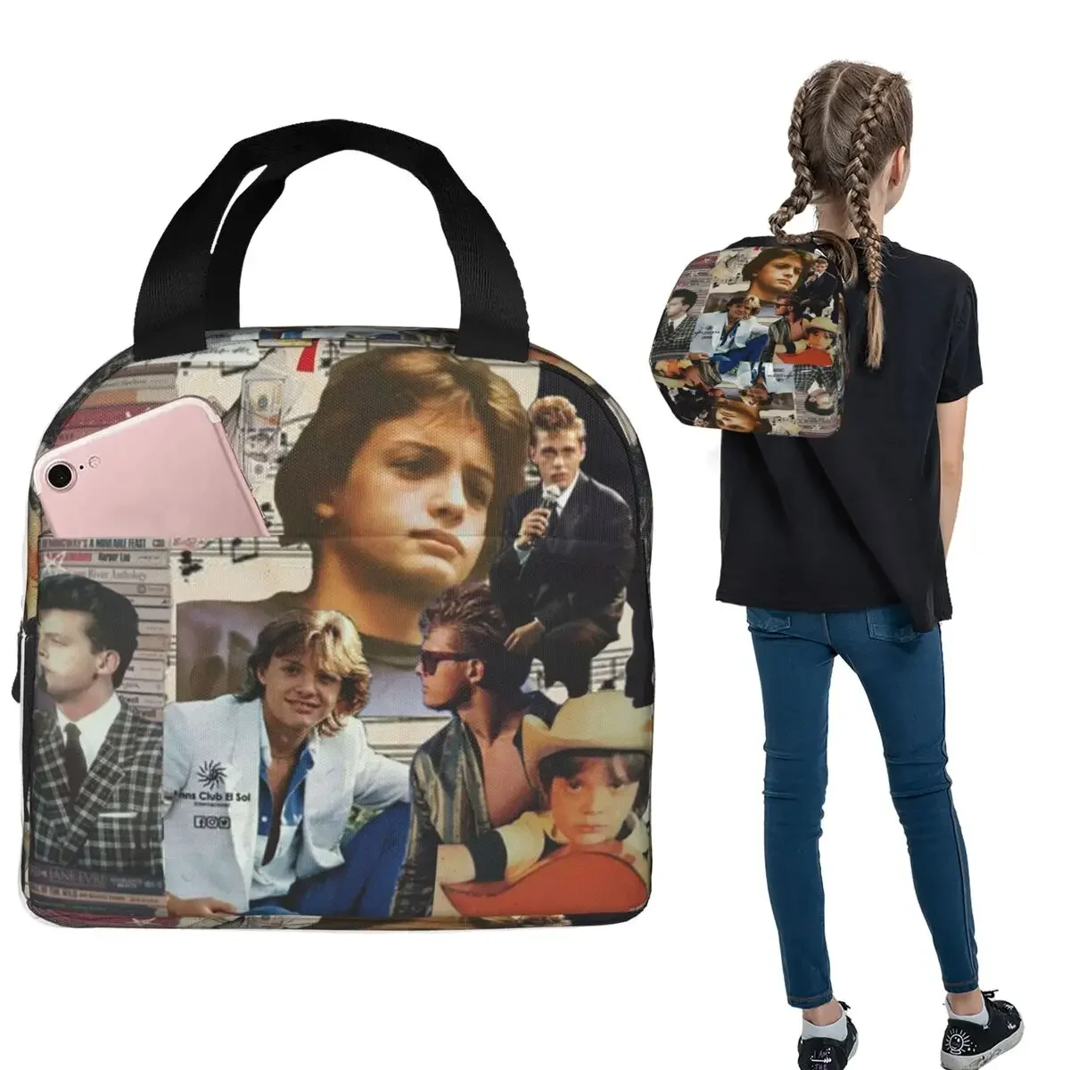 Luis Miguel Singer Bolsa térmica para el almuerzo para mujeres y niños, cajas de comida a prueba de fugas, bolsa térmica para el almuerzo