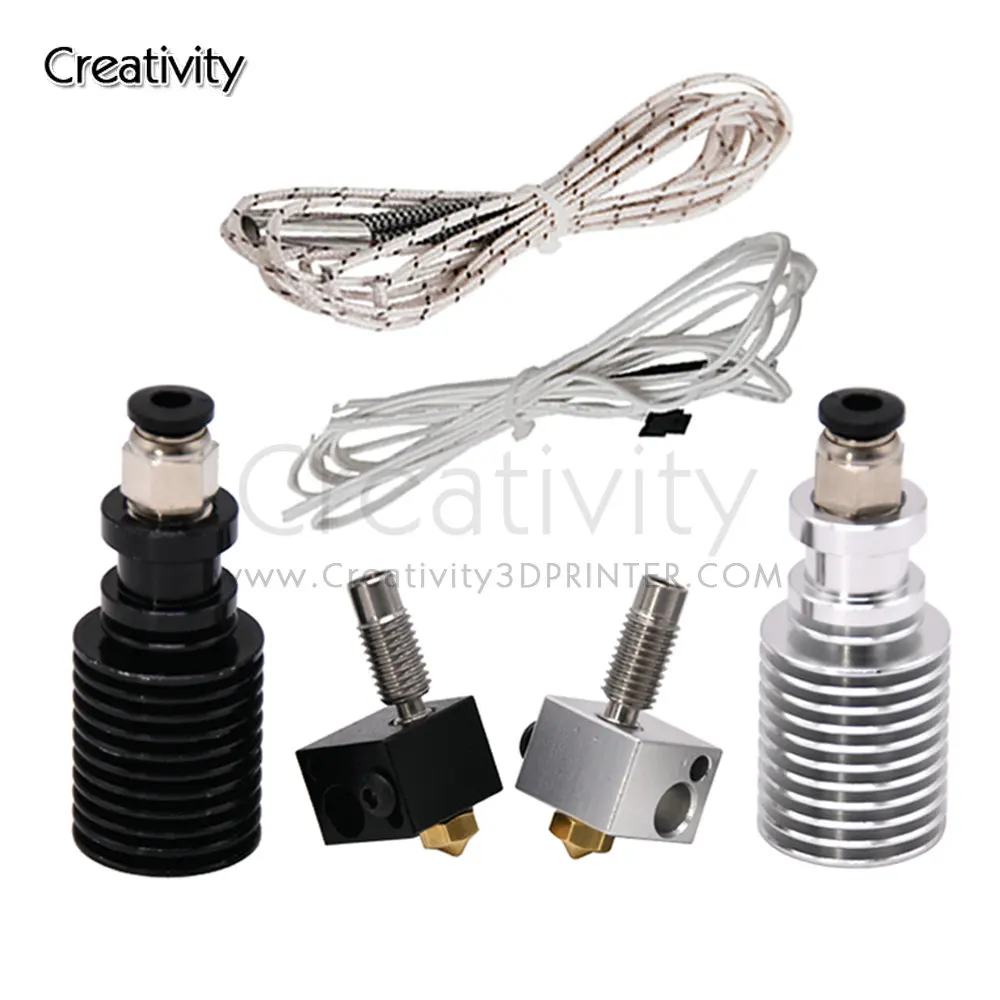 Sáng Tạo 3D Máy In Phần E3D V6 Hotend Bộ Nhiệt Độ Cao Phiên Bản 320 Độ J-Đầu Máy Đùn 12/24V 0.4/1.75Mm Nóng Cấp