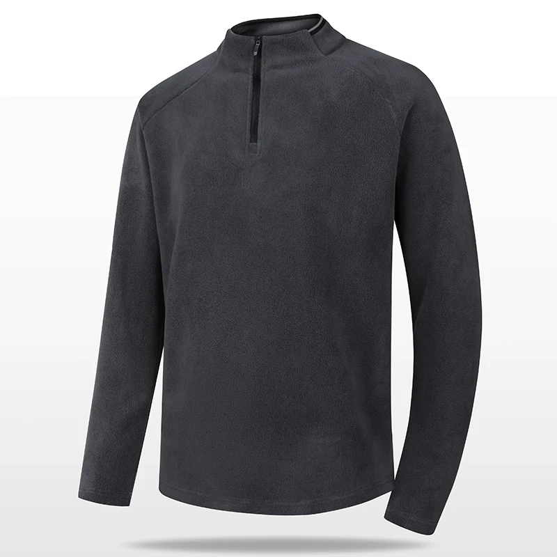 Men's Stand Collar Zipper Sweatshirt - Warm Anti-Shrink Slim Fit Long Sleeve Top for Autumn Spring Running Fitness Outdoor