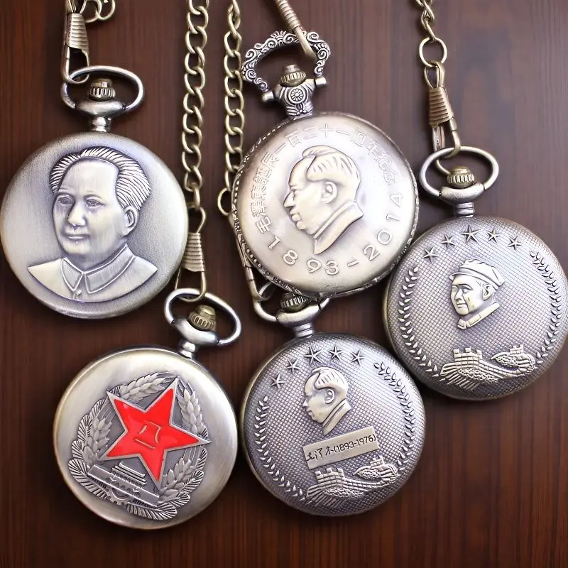 الصين الهدايا التذكارية الجد العتيقة Steampunk خمر غطاء الوجه الكبير ساعات الجيب الكوارتز قلادة قلادة على مدار الساعة للرجل المرأة