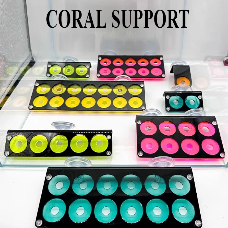 Acrylic Fluorescence SPS Coral Frag Bracket Growing Plug Holder Coral Rack Marine Reef Stand Fish Tank Aquarium Accessories