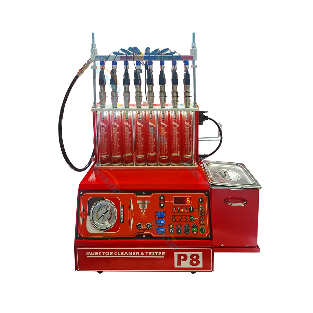 Ranlraka Car GDI Fuel Injectors Tester Cleaning Machine S8 S6 P8 Automotive Piezo Fuel Nozzle Washer 6 8 Cylinders